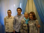 Владимир Кутуев, Александр Жабрев, Галина Ивановна Жабрева(Воеводина) и Наталья Кутуева